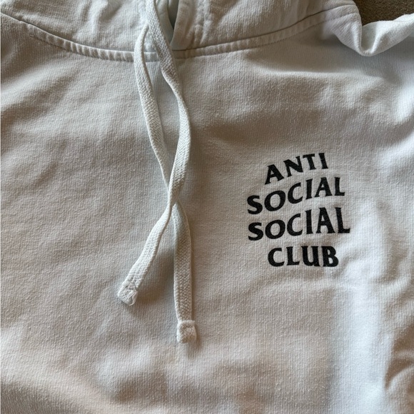 Anti Social Social Club White Hoodie - Picture 2 of 8